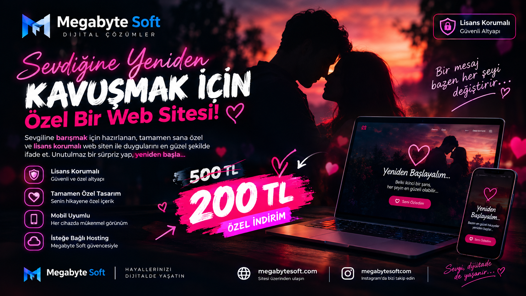 Sevdiğine Özel Barışma Sitesi – Dijital Aşk Sürprizi