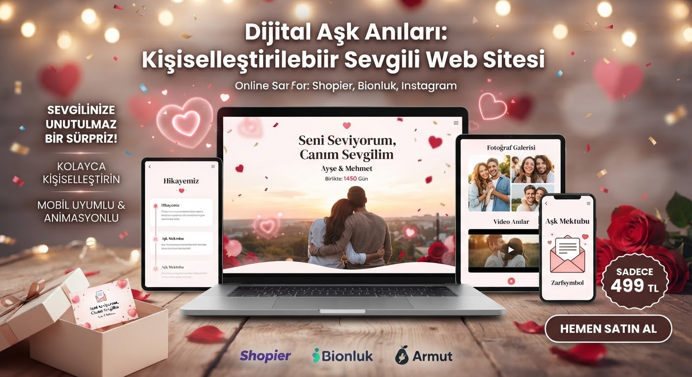 Sevgiliye Özel Web Sitesi
